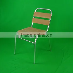 Restaurant Furniture Aliminum Modern Design Relaxing Armless Wooden Dining Chair Yc055 thumbnail-2