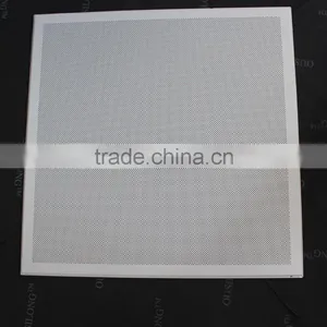 Customized Flat Perforated Panel Metal Ceiling Suspended Ceiling Board Aluminum Lay In Ceiling thumbnail-2