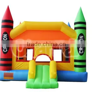 Residential Crayon Inflatable Bounce House thumbnail-1