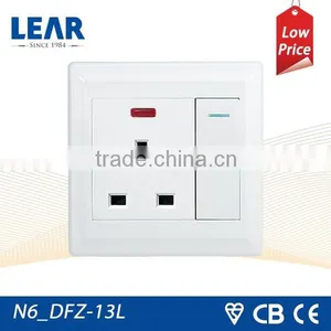 N6 Series Wall Switch 13A 1 Gang Switched Socket With Neon thumbnail-1