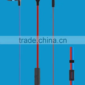 High Quality Super Bass Flat Cable Earphones With Microphone thumbnail-2