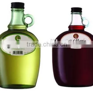 1L Round California Glass Red Wine Bottle With Screw Cap and Small Ear Handle Wholesale thumbnail-6
