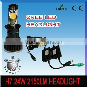 24w 2150lm Safe Cheap Head Lamp H7 10-32V 5000k, Aluminum Die-casting Led Car,offroad,truck,heaheavy Truck Headlight thumbnail-1