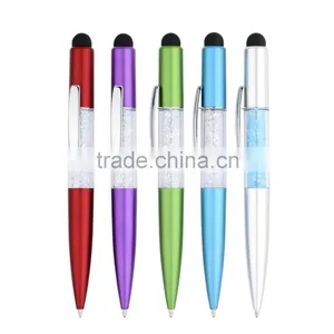 Good Quality Custom Logo Twist Stylus Beautiful Crystal Touch Screen Pen thumbnail-1