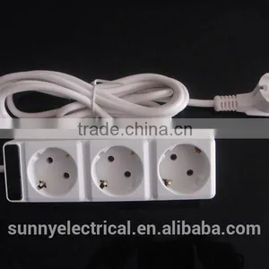 3gang Eropean Design 3 Core Electric Power Extension Sockets(2gang/3gang/4gang/5gang) thumbnail-4