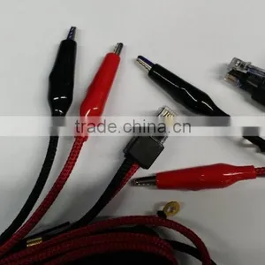Nylon Cables With Alligator Clips to RJ11 6P6C Connector Test Replacement Cord thumbnail-1