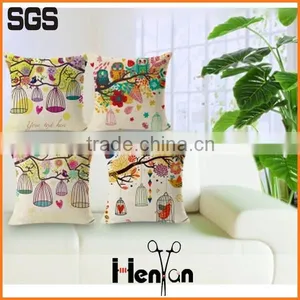 Wholesale Custom Printed Cotton&linen Sofa Air Cushion Car Seat thumbnail-4