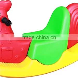Tri-color Children Plastic Chicken Rocking Horse thumbnail-1