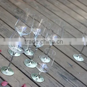 Glassware Manufacturer Handmade Wendding Decoration Elegant Goblet Glass Crystal Glass With Silver Stem Crystal With Diamond thumbnail-3