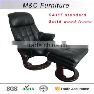 CA117 Standard PU and Foam Material Wooden Frame Best Recliner Chair thumbnail-1