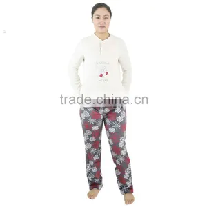 Kevince Flannel Pyjamas Set Hedgehog Emb Knitting Woman MOQ 1000set OEM Factory Directly thumbnail-3