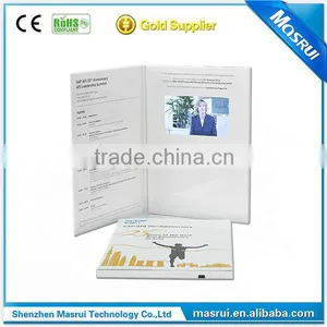 Custom CYMK Printing Digital Video Player LED Business Card With LCD Screen thumbnail-1
