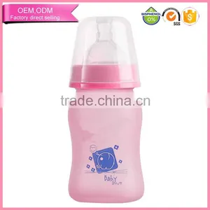 Hot Sale Handless Bpa Free Pyrex Glass Feeding Bottle With Silicone Nipple thumbnail-3