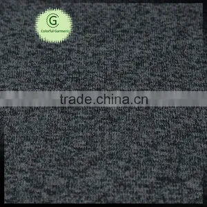 100% Polyester Cationic Similar Heather Gray Polar Fleece for Hoodie Garment thumbnail-3