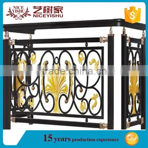 Customized Wrought Iron Morden Balcony Railing /iron Grill Design for Veranda thumbnail-1