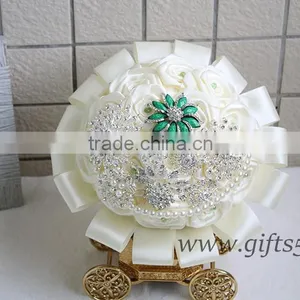2016 Latest Handmade Silk Flower Wedding Bouquets thumbnail-1