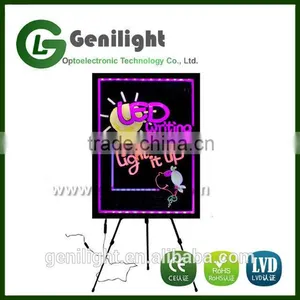 LED Message Writing Board, Clear Acrylic Flashing Menu Sign Board Magnetic Led Writing Board thumbnail-1