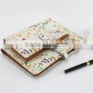 A6 Cute Magnetic USB Lock PU Cover Notebook With Pen thumbnail-2