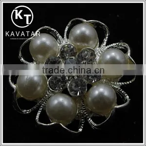 Good Quality NK017 Metal Flower Lead Free Metal Shank Rhinestone Buttons thumbnail-2