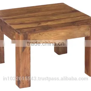 Large Square Sheesham Lamp Table Small Coffee Table thumbnail-1