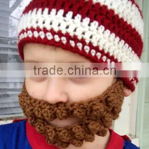 Wholesales Ski Face Mask Knitted Pattern Hat With Top Ball thumbnail-1