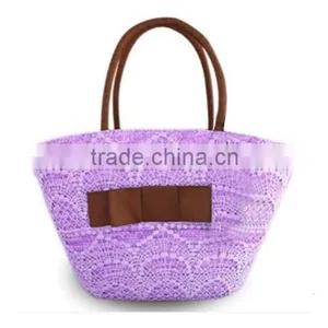 Colorful Fashion Handmade Woven Straw Beach Bag thumbnail-6