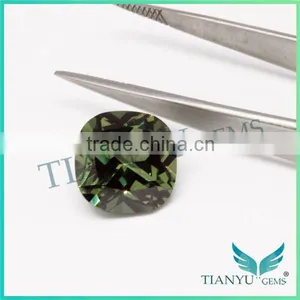 12x12mm 149# Light Green Electric Stone Square Cushion Spinel Loose Stone thumbnail-6