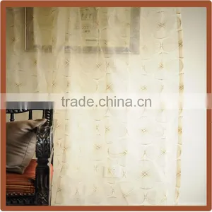 Hot Sale! Embroidered Organza Window Curtain Sheer thumbnail-1