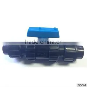 Hdpe Double Union pp Ball Valve PN16(straight)pp Compression Fitting for H DPE Pipes /plastic Ball Valve thumbnail-4