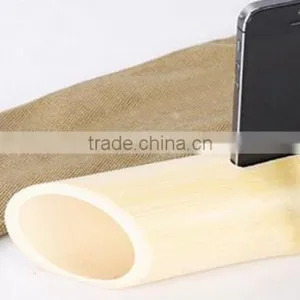 WY-187 Flexiable High Quality Natural Fashion Bamboo Speaker Box and Bamboo Sound for Ipone Plus thumbnail-1