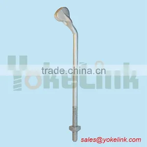 Pole Line Hardware Electric Power Fitting Assembly Guy Bolt Hot Dip Galvanized Screw Bolt Forged Thimble Eye Bolt thumbnail-2