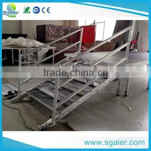 Black Stage Railing Aluminum Handrail Concert Portable Stage Install thumbnail-6