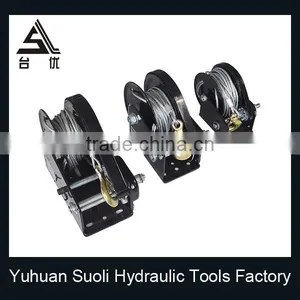Manufacturing 1200lbs Galvanized Mechanical Pickup Winch With Wire Rope thumbnail-5