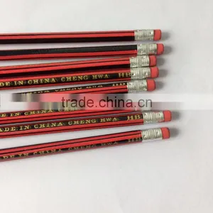 Customized Plastic Mantle Standard School Writing Pencil With Eraser thumbnail-6