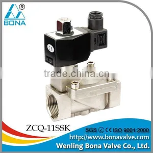 304 or 316 Cast Stainless Steel Normally Open Type Magnetic Valve ZCQ-11SSK thumbnail-1