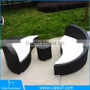 Hot Sale Home Garden Furniture Wicker Sofa Round Bed thumbnail-1
