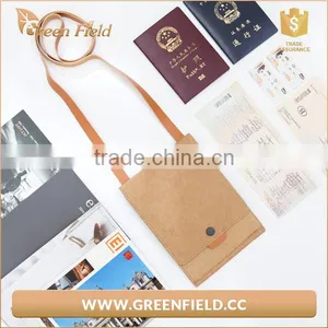 Hot Sale Washable Kraft Paper Custom Passport Holder Shoulder Bag thumbnail-2