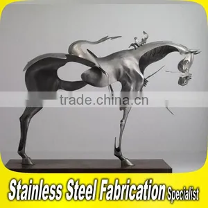 Horse Sculpture Carving Products Stainless Steel Metal Artwork Crafts thumbnail-3