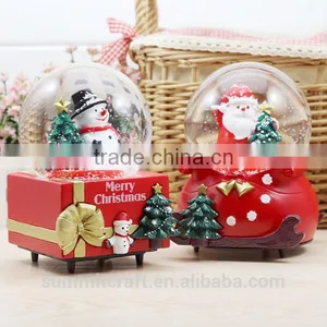Christmas Promotional Gift 2016 Resin Snowman Snow Globe thumbnail-2