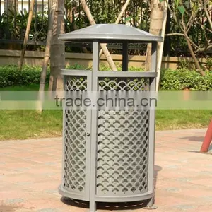 Arlau Outdoor Metal Steel Roadside Garbage Bins thumbnail-5