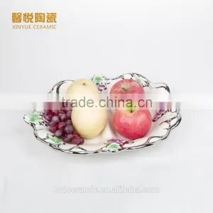 China New Style Ceramic Plates,stocks Golden Ceramic Snack Plate thumbnail-1