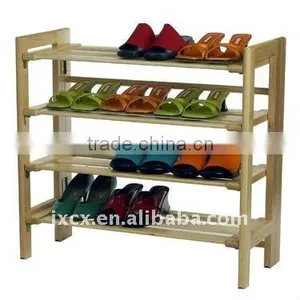 H1328 4-Tier Solid Wood Shoe Rack thumbnail-1