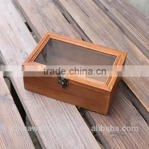 2015 Refinement Antique Wooden Box With Glass Lid thumbnail-1
