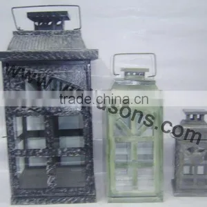 Home Decoration Black Metal Lantern/candle Holder thumbnail-3
