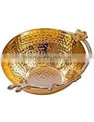 New Fancy Deisgn Gold Plated Metal Bowl thumbnail-1