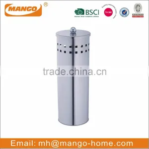 Traditional Round Stainless Steel Toilet Paper Roll Holder thumbnail-1