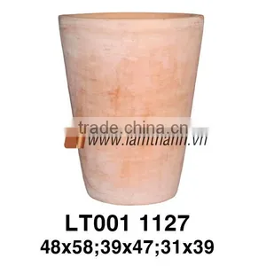 East Asia Cylinder Classic White Wash Flower Pot thumbnail-1