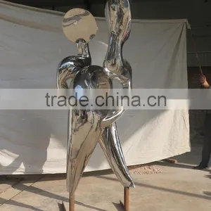 Stainless Steel Mirror Finishing Mucle Torso Metal Wall Art Decor thumbnail-4