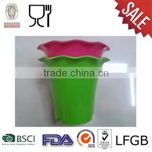 Wave Rim Plastic Melamine Flower Pot Set Customize Color Available thumbnail-1