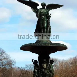 High Quality Park Decoration Bronze Angel Water Fountain thumbnail-1